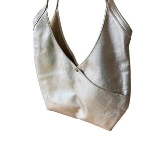 Jess Conti Leather Goods Purse Silver Handbag Holiday Glamorous